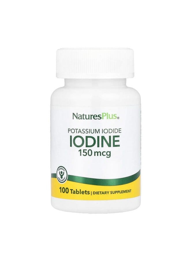 اليود، يوديد البوتاسيوم، 150 ميكروغرام، 100 قرص