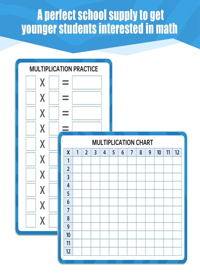 LUHEAGU Dry Erase Multiplication Chart Whiteboard 9" x 12" Multiplication Table Double Sided Times Table Math Manipulatives Educational Tools for Kids Students Classroom and Home - Image 3