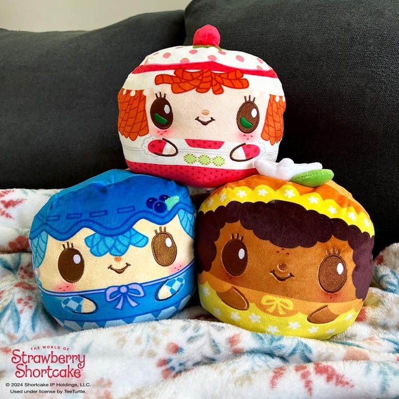 TeeTurtle Strawberry Shortcake Scented Reversible Plush - Strawberry Shortcake and Custard - Cute Kawaii 6" Strawberry Scented Plushie - Image 5