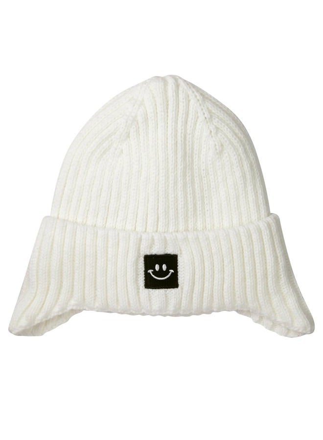 MaxNova Baby Winter Hat Toddler Beanie Hat Earflap Knit Cap for Boys Girls 0-8 Years, White a, 6-36 Months - Image 2