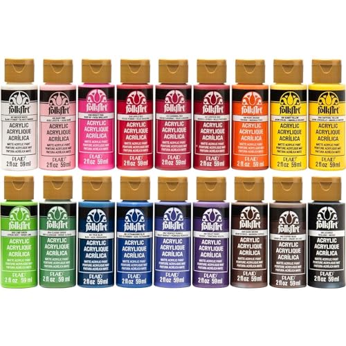 FolkArt Acrylic Paint Set (2-Ounce), PROMOFAI Colors I (18 Colors) - Image 1