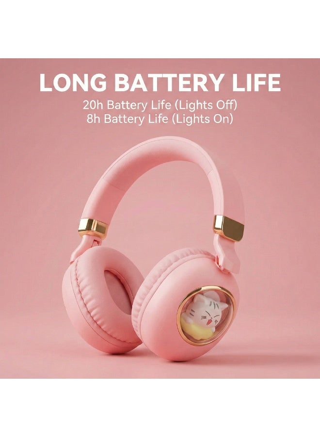IMOAKA Head phone, Wireless Over Ear Headphones , Works With Bluetooth Devices Cute Teddy Design - Image 4