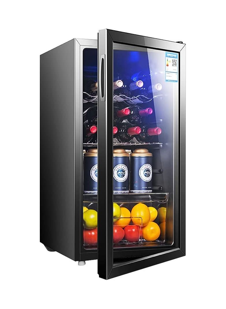 Cool Baby COOLBABY 95L Big Capacity  Cooler Refrigerator Skincare Fridge Red Cabinet Transparent Glass Door Cellar Small Fridge for Room - Image 1