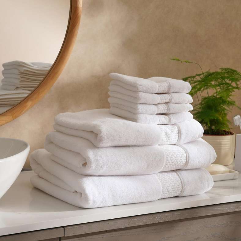 Pan Home Heavensoft 630 GSM Premium Turkish cotton Zero twist Hand Towel 50x90 cm-White - 212AAI9900019 - Image 3