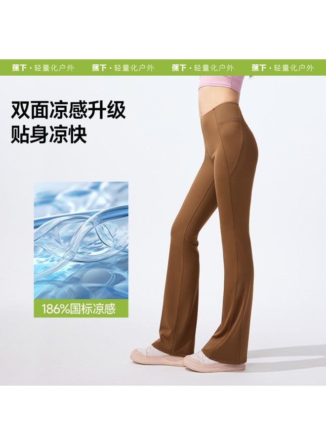 Beneunder Yoga Pants, Casual Slimming High-Waisted Tummy Control Spring/Autumn Flared Trousers, Athletic Shark Skin Leggings For Women - Image 3