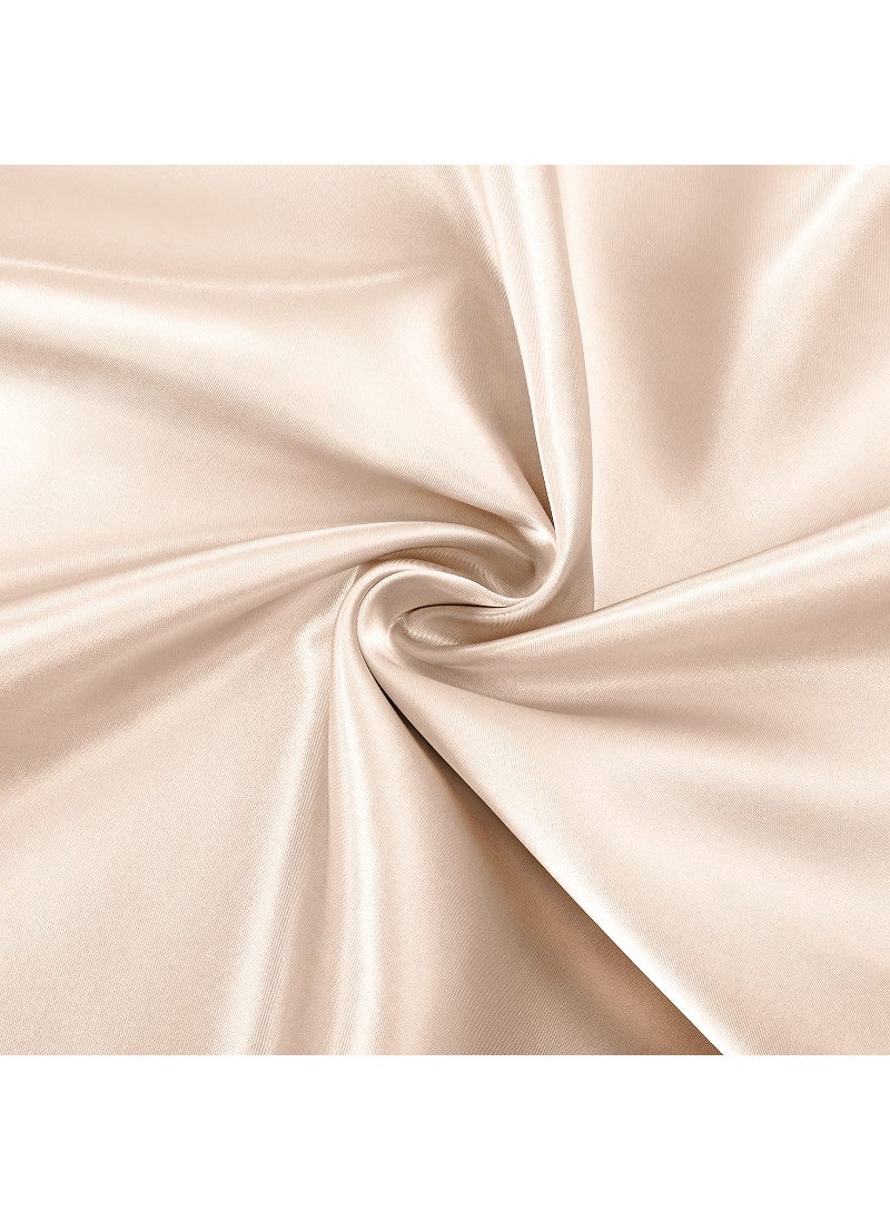 SiinvdaBZX 3Pcs Satin Sheet Set Twin Size Ultra Silky Soft Blush Satin Twin Bed Sheets with Deep Pocket  1 Fitted Sheet  1 Flat Sheet  1 Envelope Closure Pillowcases