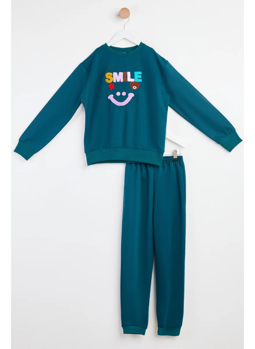 Tofisa 18002-ZUMRUT Children's Printed Suit