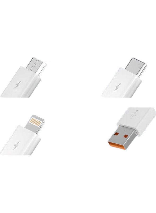 Newmine 66W Fast Charging Data Cable, 6A Three-In Apple Type-C, Car Charger, Multi-Head Charging Cord, Usb-C Compatible With Iphone 14/13/12, Xiaomi, Huawei - Image 3