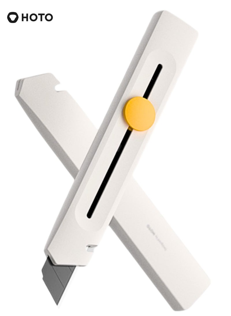 HOTO Utility-cutter– HOTO Ergonomic Design, 18mm Anti-Rust , Self-Locking Mechanism, Metal Guide Rails, Cutting Groove – Gray – QWMGD001  - Image 1