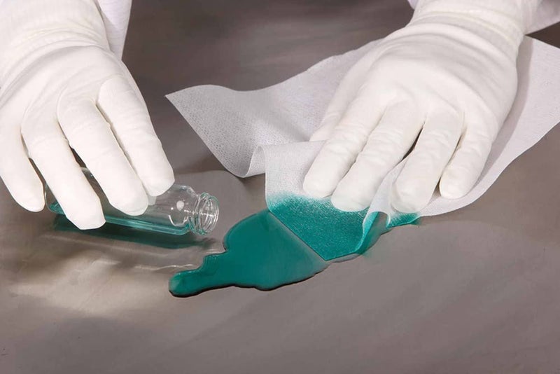 CONTEC C2-99IR/25 SterileSorb Polyester/Cellulose Sterile Hydroentangled Nonwoven Wipe, 9" Length x 9" Width (Pack of 150) - Image 2