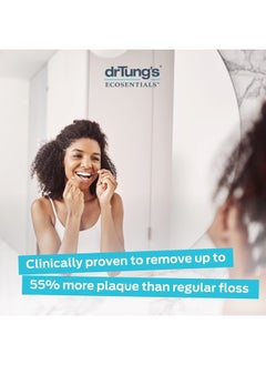 drTung's DrTung's Smart Floss - Natural , PTFE & PFAS Free Floss, Gentle on Gums, Expands & Stretches, BPA Free Floss - Natural Dental Floss Cardamom Flavor (Pack of 3)  - Image 3