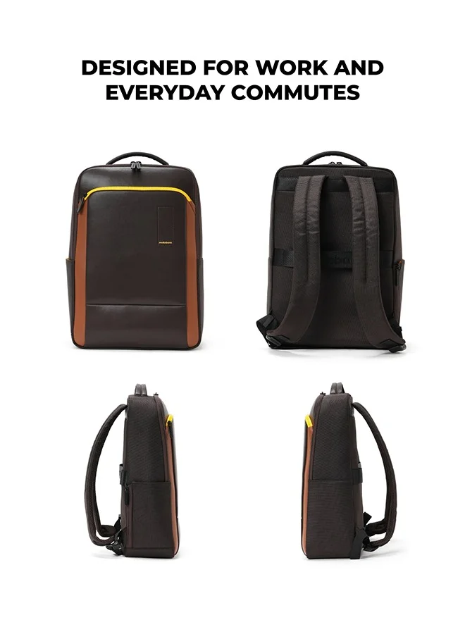 موكوبارا للتجارة ذ.م.م The Spacewalk Backpack 17L Premium Nylon 15.6" Unisex Laptop Backpack (Brown)