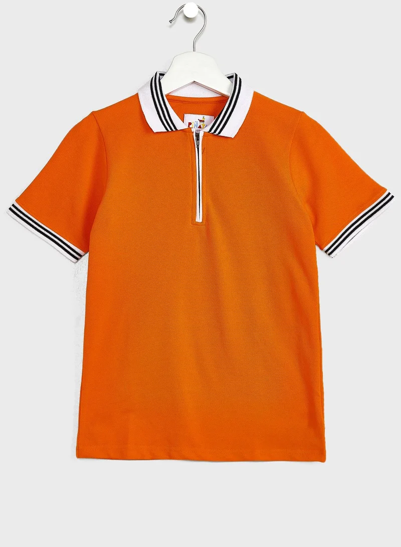 Pinata Soild Zipper Closure Polo