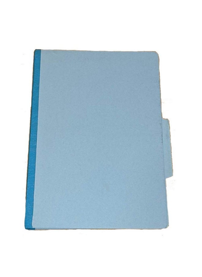 The File King - Pressboard Classification Pale Blue Partition File Folder | Legal Size Box Of 10 | Two Dividers | Six 2” Durable Fastener Prongs | 2/5 Cut Top Tab | 2” Expansion - Image 1