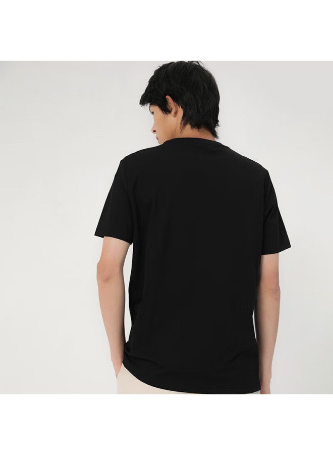 Markless Men's Short-sleeve Summer Solid Color T-shirt Undershirt Loose-fit Athletic Quick-dry Half Sleeve Txb3682m Starry Sky Black M - Image 2