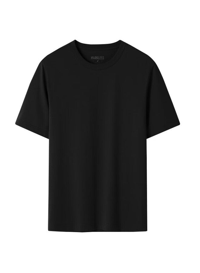 Markless Men's Short-sleeve Summer Solid Color T-shirt Undershirt Loose-fit Athletic Quick-dry Half Sleeve Txb3682m Starry Sky Black M - Image 4