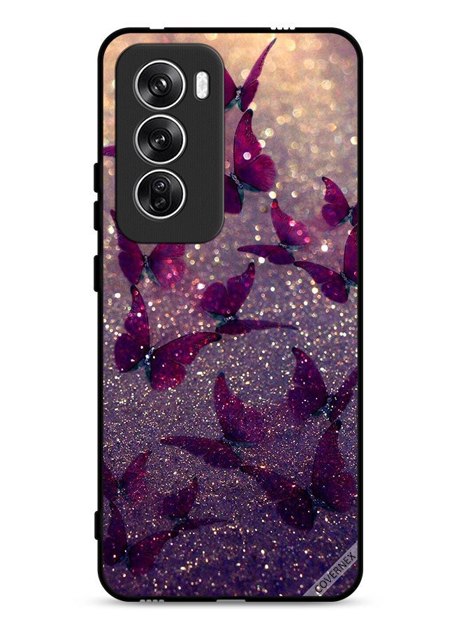 Covernex Oppo Reno12 5G Protective Case Cover Glitter Butterflies  - Image 1