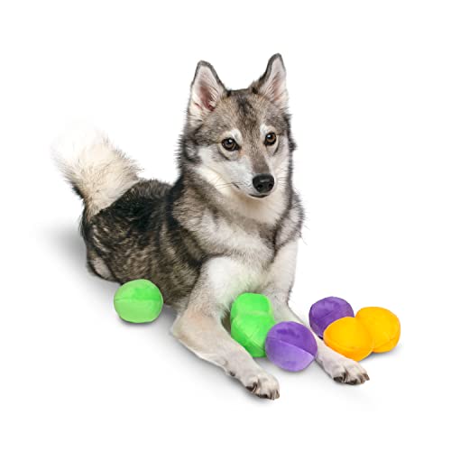 Midlee Squeaky and Crinkley 3 12 Plush Dog Balls Set of 8 Refill Hide a Ball - Image 3