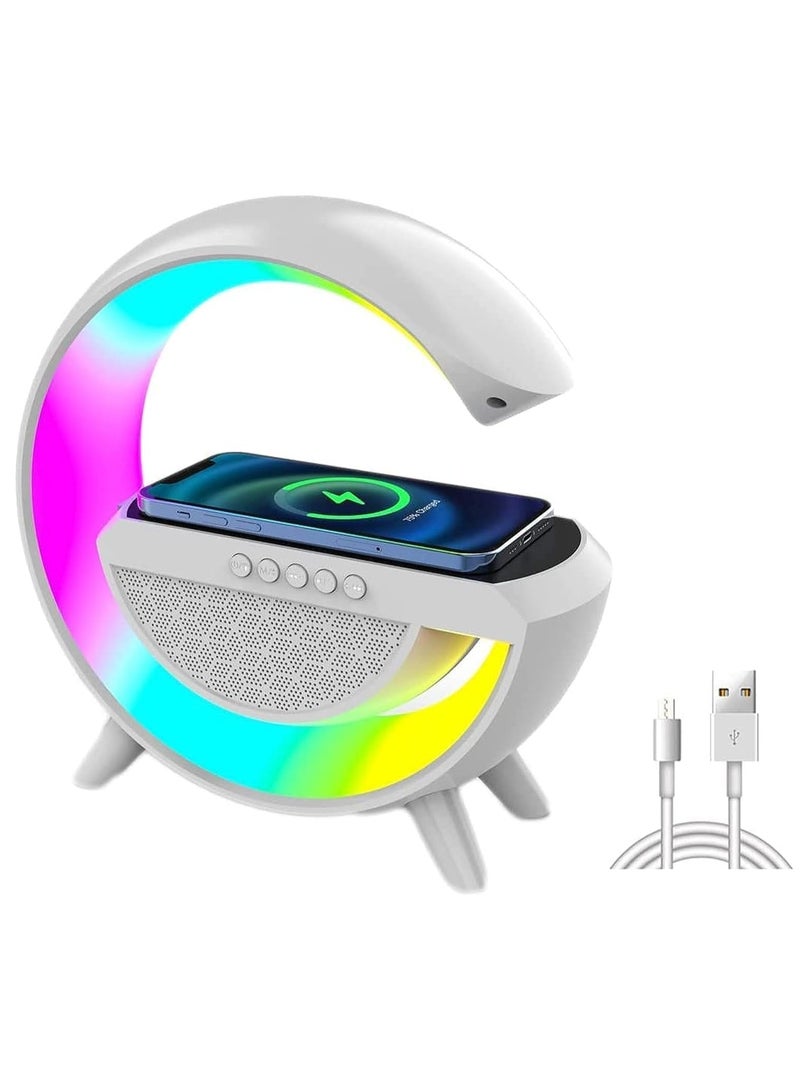 DubaiGallery Wireless Charger Intelligent Atmosphere Lamp With Music Sync Lighting Mode & Portable Bluetooth Speaker - Image 1