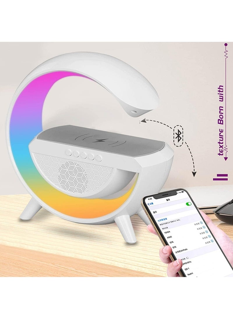 DubaiGallery Wireless Charger Intelligent Atmosphere Lamp With Music Sync Lighting Mode & Portable Bluetooth Speaker - Image 2