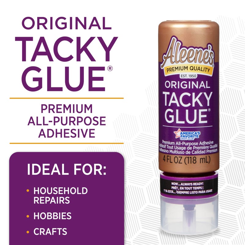 Aleene's Orignial Tacky Glue for Crafts in Always Ready Bottle, Nontoxic, Dries Clear, 4 fl oz - Image 2
