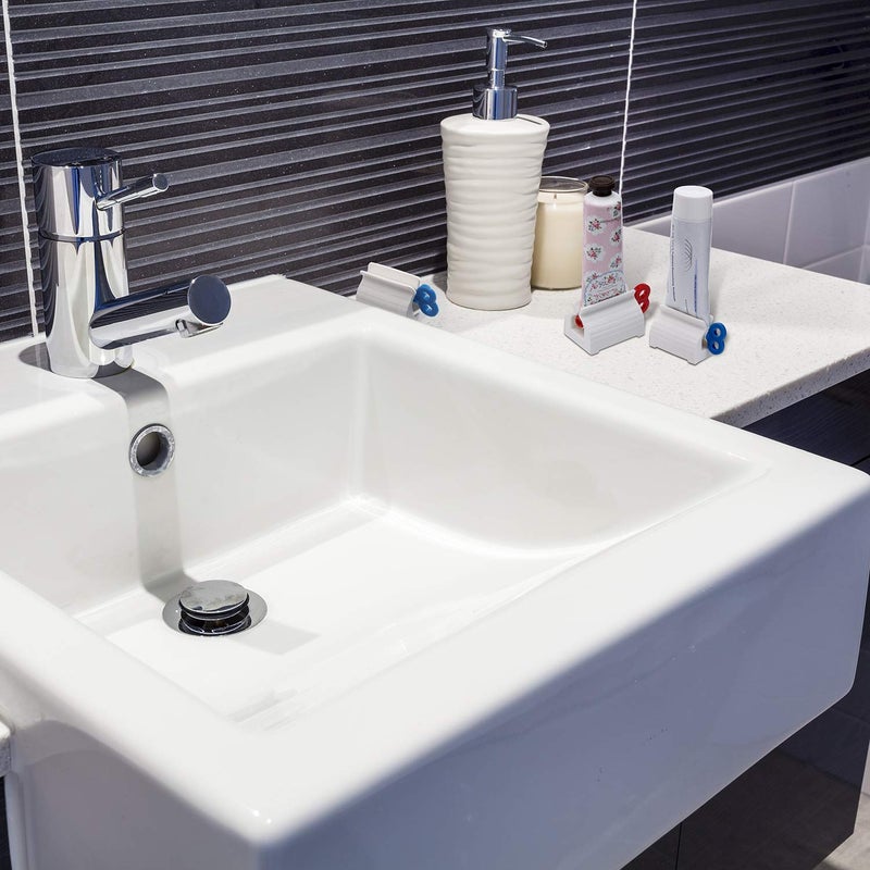 SHEMOK ® Rolling Tube Toothpaste Squeezer Toothpaste Seat Holder Stand Rotate Toothpaste Dispenser for Bathroom (1) - Image 4