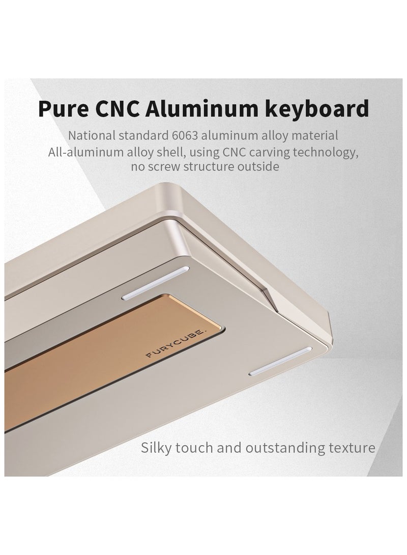 F75 Wireless Aluminum Mechanical Gaming Keyboard, Tri-Mode BT5.0/2.4GHz/USB-C Hot Swappable Custom Keyboard, Gasket Structure, RGB Backlit Gaming Keyboard for PC/PS5/PS4/Tablet/Xbox, Space Gray - Image 5