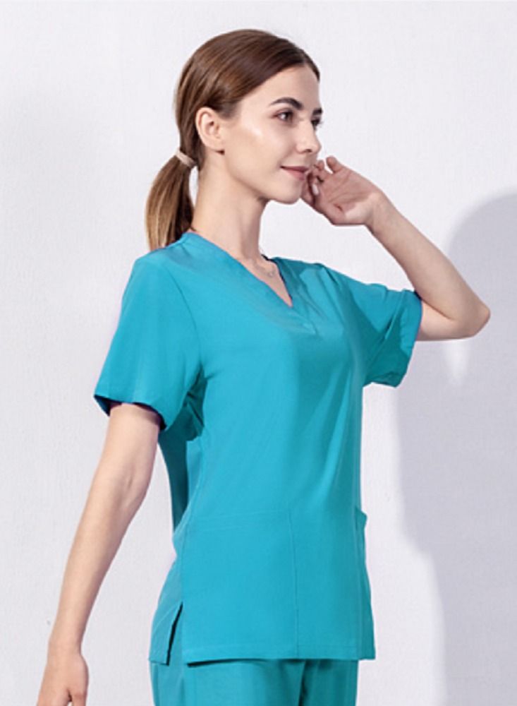 Gasin Medical Scrub, Women's Medical Scrub, Lake Blue Medical Uniform, Medical Scrub Set  - Image 2