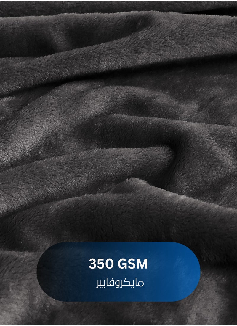 Master Home Textile Lightweight Velvet Blanket, Mora Series, 350GSM, Double Size 260 x 240 cm, Extra Soft All Season Fleece Blanket, Bed And Sofa Blanket  - Image 2