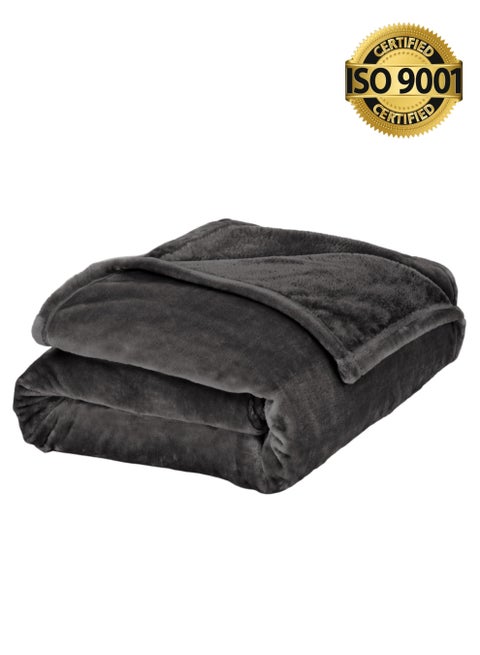 Lightweight Velvet Blanket, Mora Series, 350GSM, Double Size 260 x 240 cm, Extra Soft All Season Fleece Blanket, Bed And Sofa Blanket