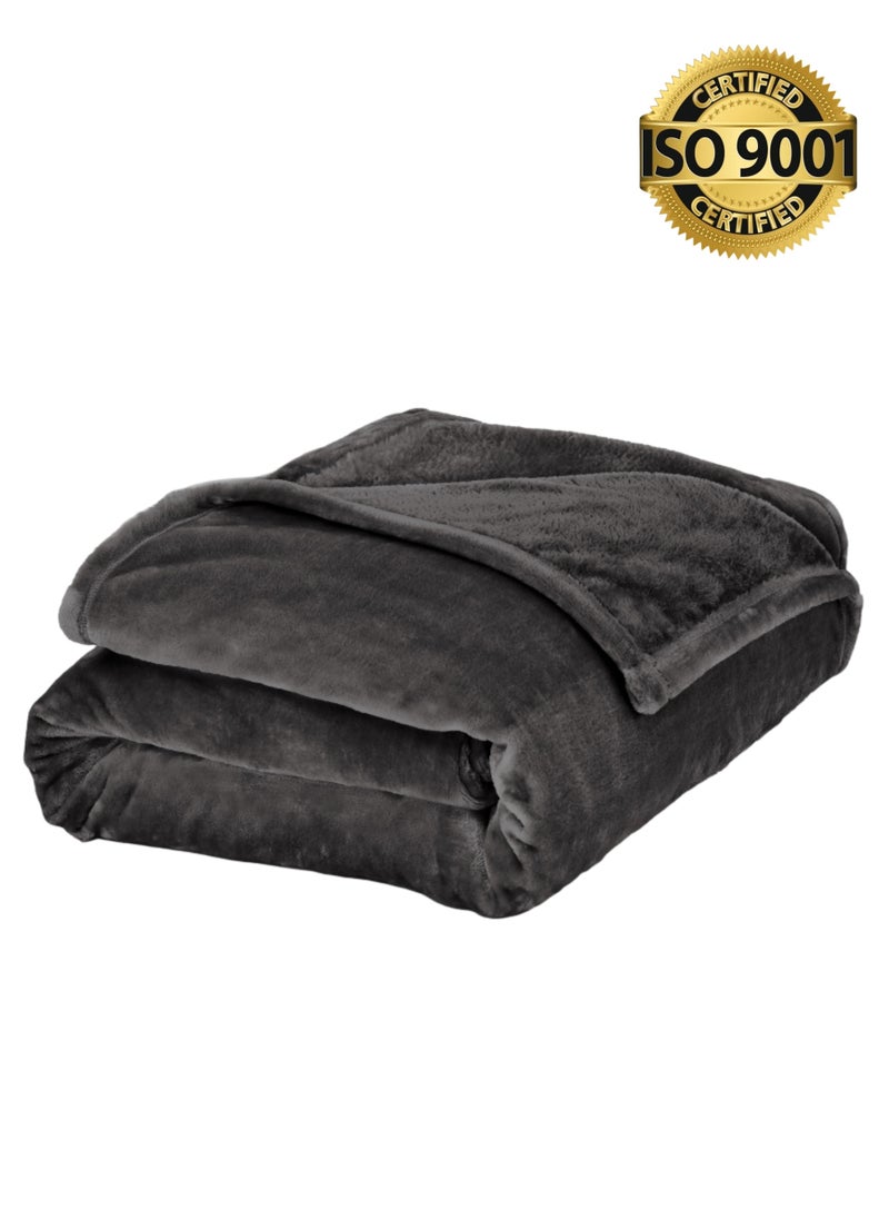 Master Home Textile Lightweight Velvet Blanket, Mora Series, 350GSM, Double Size 260 x 240 cm, Extra Soft All Season Fleece Blanket, Bed And Sofa Blanket  - Image 1