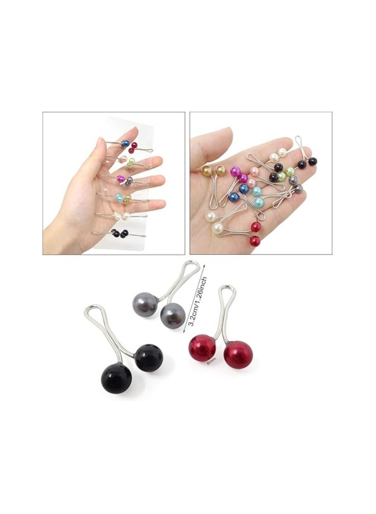 Sky Shine 12PCS Premium Hijab Pins – Crystal & Pearl Brooch Pins for Scarves, Headscarves, Shawls, Wedding Dresses & Abayas – Decorative Safety Clips - Image 2