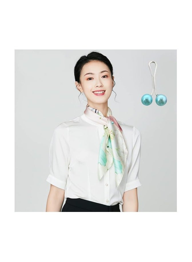 Sky Shine 12PCS Premium Hijab Pins – Crystal & Pearl Brooch Pins for Scarves, Headscarves, Shawls, Wedding Dresses & Abayas – Decorative Safety Clips - Image 4