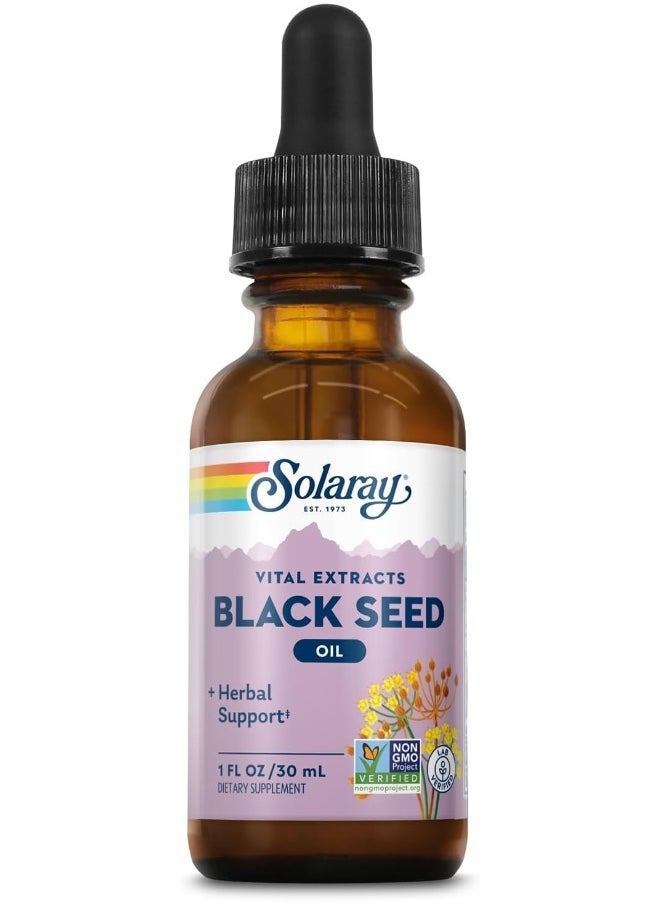 Solaray Black Seed Oil Cold Pressed Nigella Sativa Oil 30Ml Liquid  - Image 1