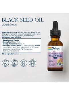Solaray Black Seed Oil Cold Pressed Nigella Sativa Oil 30Ml Liquid  - Image 2
