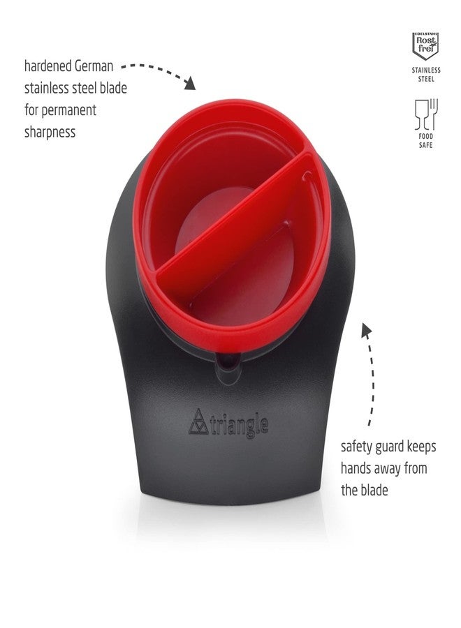 تريانجل قطاعة جوليان مثلثة لا نهائية - أداة حلزونية صغيرة الحجم من الفولاذ المقاوم للصدأ لتقطيع الخضار إلى شرائح حلزونية - آمنة للغسل في غسالة الأطباق - Image 2