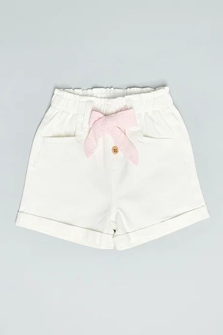 أر أند بي Solid Shorts with Drawstring Waist