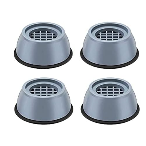 Amiraj Washer Dryer Anti Vibration Pads, Refrigerator Stand, Washing Machine Stand, Fridge Stand & Furniture Base Stand (Pack of 4) (Round Grey) - Image 1