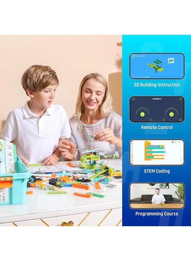 makerzoid ميكربزويد روبوت ماستر البرمجة - 100+ روبوت في مجموعة واحدة، مجموعة روبوتية، لعبة STEM مقبولة بالتطبيق، مجموعة بناء تعليمية قابلة للبرمجة، هدية لأولاد وأولات (النوع القياسي) - Image 3