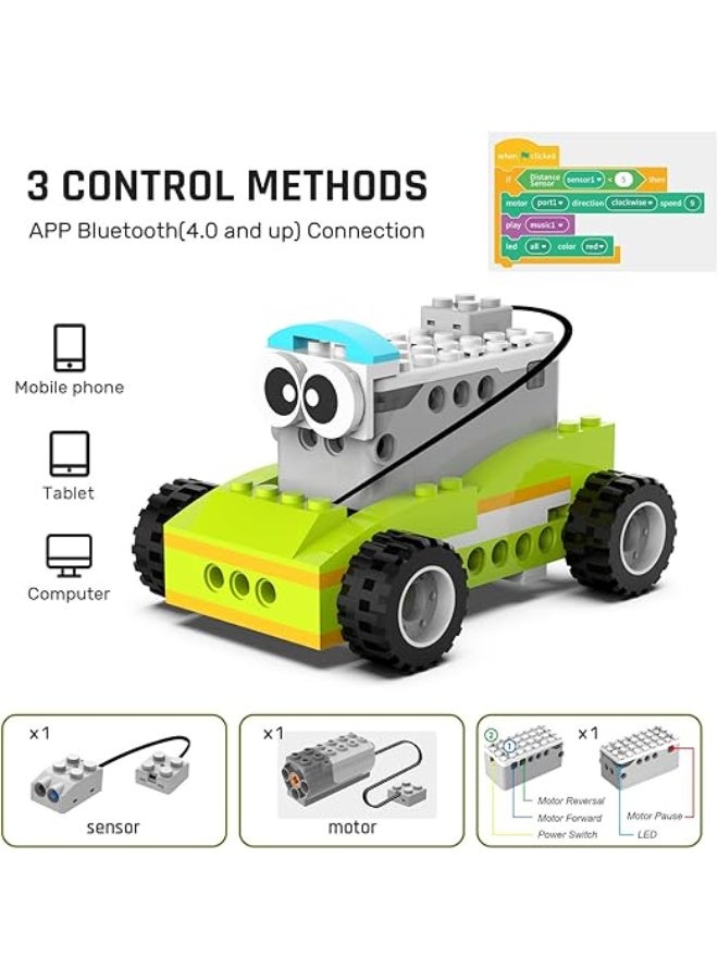 makerzoid ميكربزويد روبوت ماستر البرمجة - 100+ روبوت في مجموعة واحدة، مجموعة روبوتية، لعبة STEM مقبولة بالتطبيق، مجموعة بناء تعليمية قابلة للبرمجة، هدية لأولاد وأولات (النوع القياسي) - Image 4
