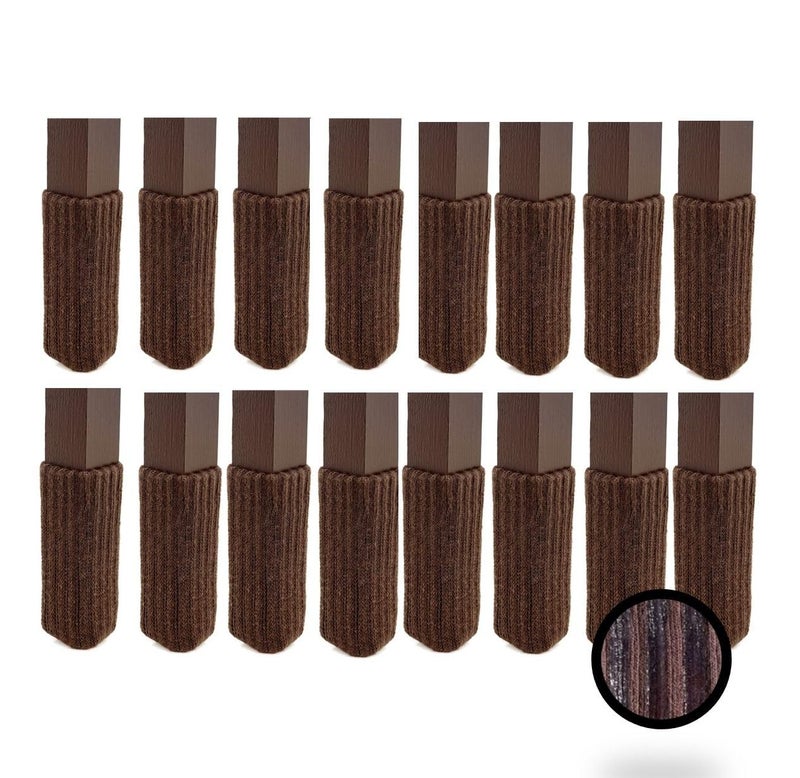 NancyProtectz NancyProtectz 16 Pk The Original Furniture Sock Grips Inside Chocolate Brown16 pk Small Patented with Grips Inside Chair Leg Floor Protector