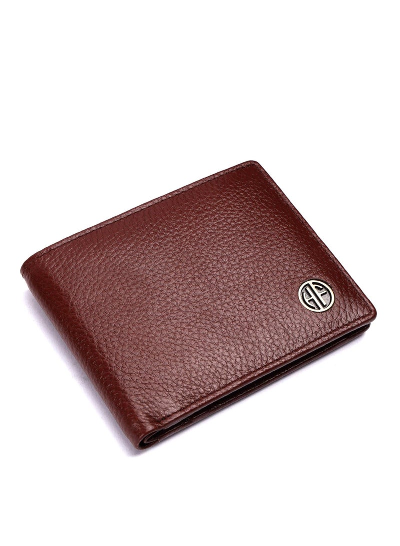  هاموندز فلاي كاتشر محفظة جلدية للرجال بني مع حماية  وأربع خانات للبطاقات - Image 1