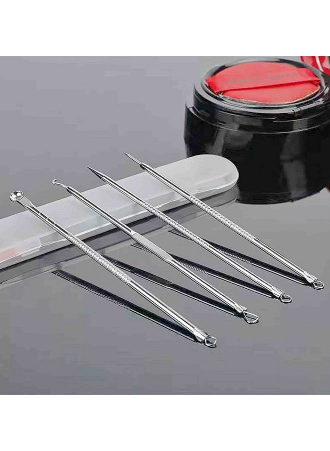 Scheibe Blackhead Remover Professional Tweezers Kit for Remove Acne Pimple Comedone Extractor, Black Heads Removing on Face Removal - Set of 4 for men and women - Image 1