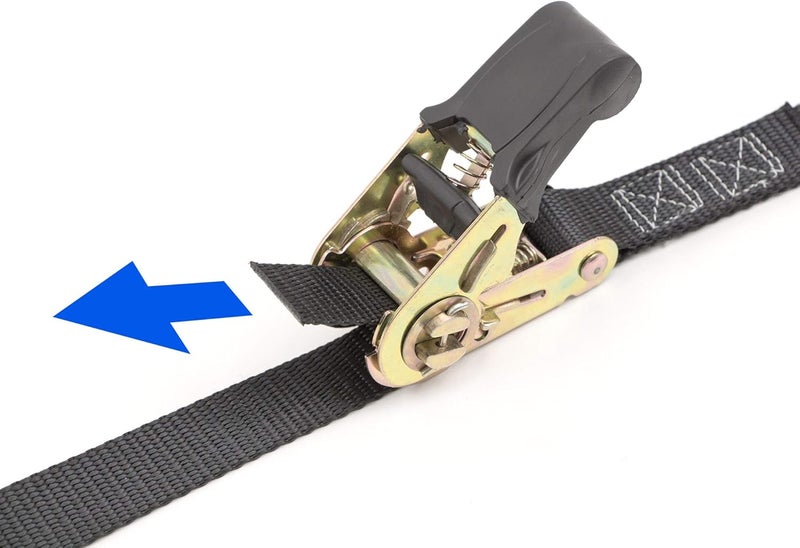 PowerTye MFG - Endless Ratchet Straps - 1in x 7ft No Hooks, Premium Tie Down Straps for Motorcycle, Kayak, Truck & Trailer Use with Continuous Loop Design, 400 lb Working Load, Black 2-Pack - Image 4