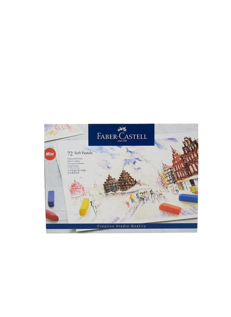 FABER-CASTELL - FABER-CASTELL SOFT PASTELS MINI 72 COLOR IN A CARDBOARD BOX - Image 1