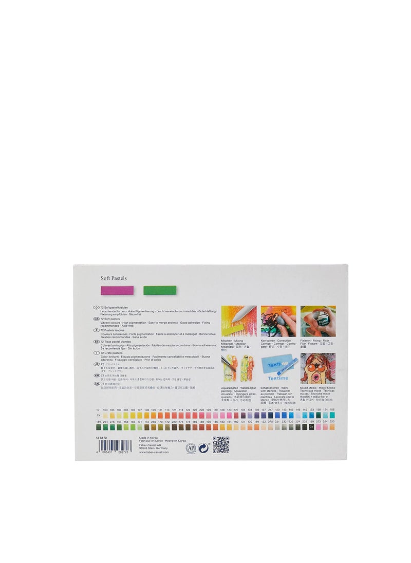 FABER-CASTELL - FABER-CASTELL SOFT PASTELS MINI 72 COLOR IN A CARDBOARD BOX - Image 1