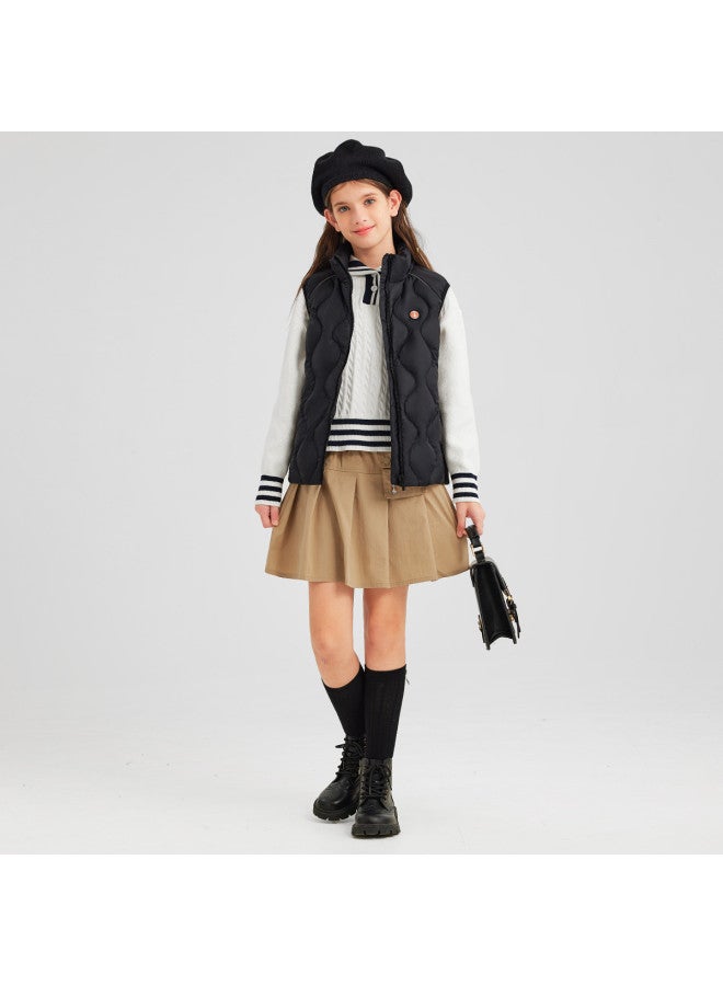 Hush Puppies سترة بناتية من البوليستر الخفيف لفصل الخريف والشتاء، سترة منزلية عادية - Image 5
