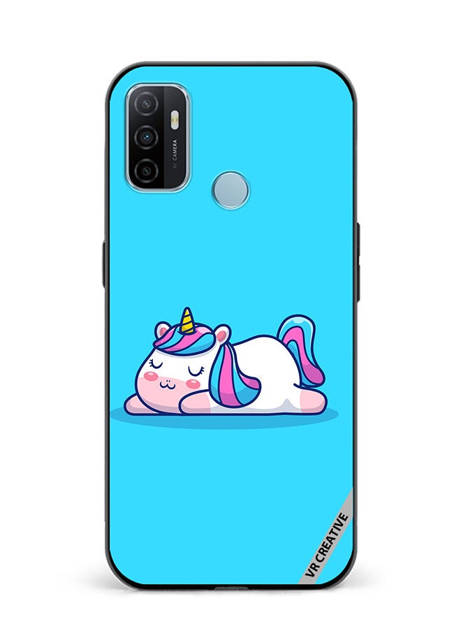 VR CREATIVE Protective Case Cover For Oppo A53 Sleeping Pony Design Multicolour - Image 1