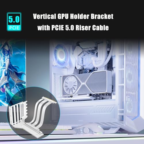 GLOTRENDS PCIe 50 3Slot GPU Vertical Mount Bracket RTX5090Ti RX9070XT GPU Ready Fully Open 7Slot PCIePCI Bracket Panel for Installation - Image 3
