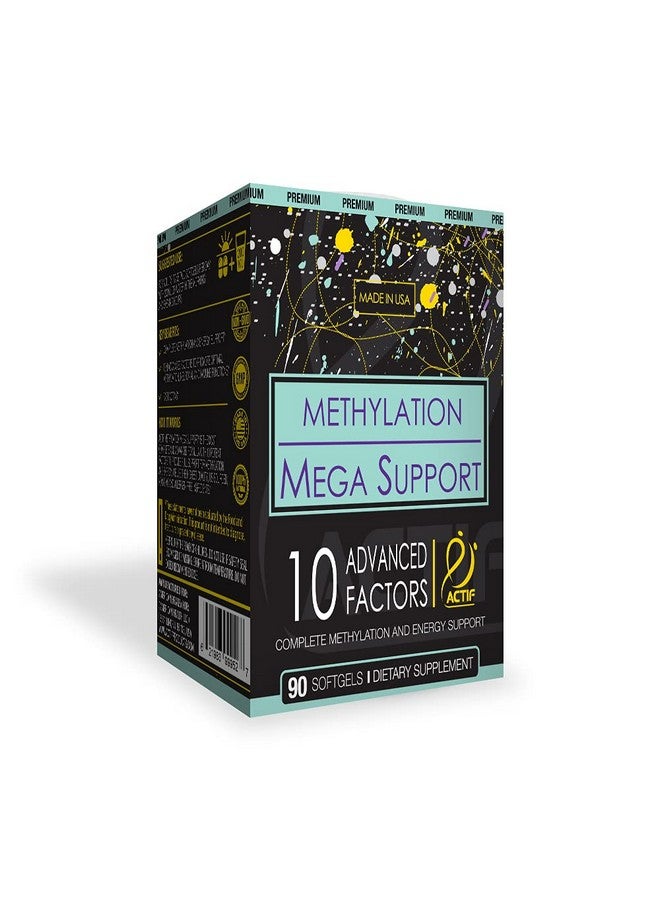 ACTIF Methylation Mega Support مع 10 عوامل متقدمة وحمض الفوليك العضوي - طبيعي 100%، غير معدّل وراثيًا، 90 قطعة، معقمة 4 أونصة - Image 3